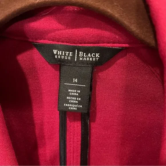 White House Black Market Bold Red Blazer - Picture 2 of 7